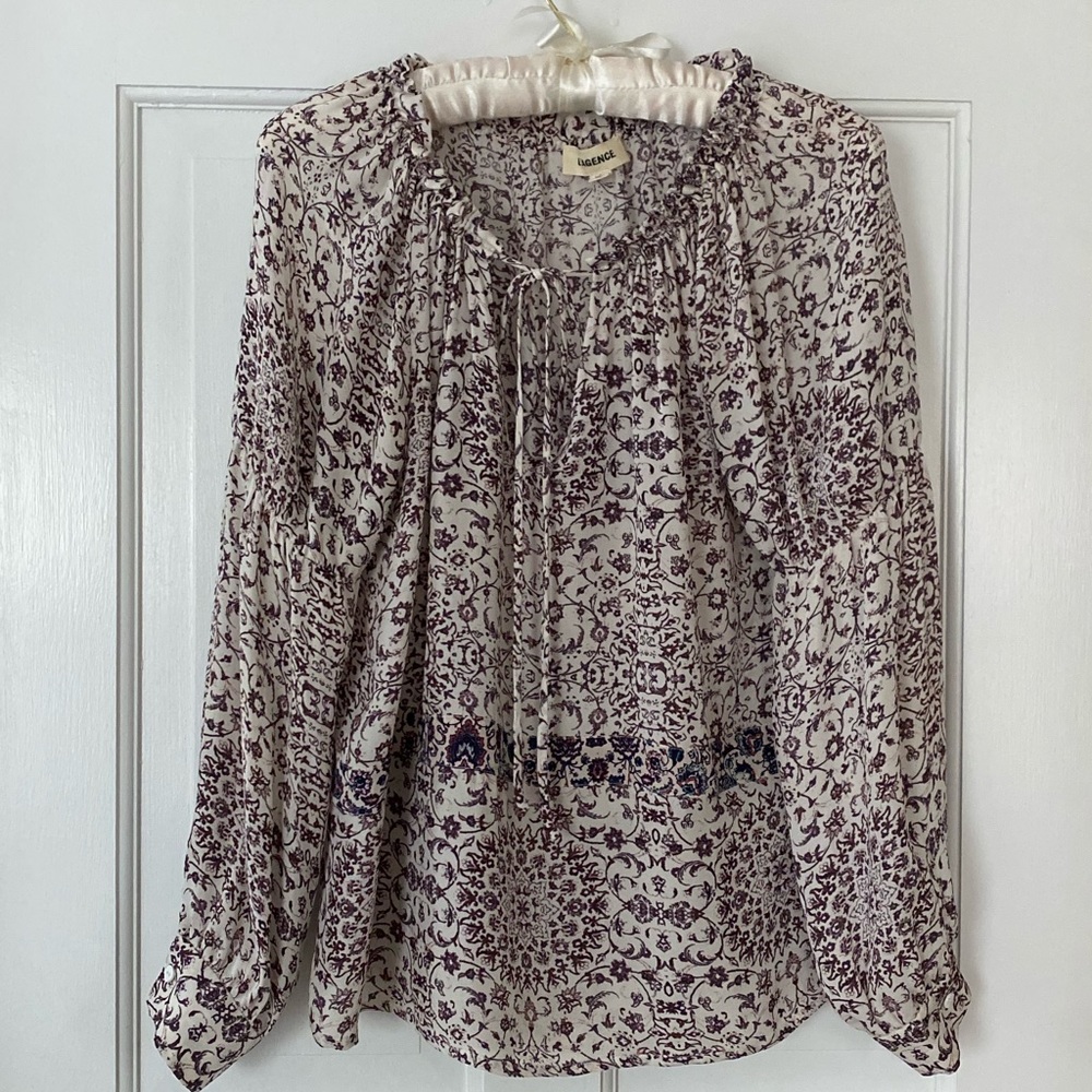 L’agence silk boho blouse